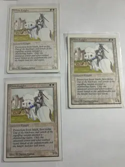 Magic The Gathering Card White Knight 3x - Image 1