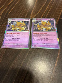 Pokemon Alakazam Prerelease Promo x2 Mega Evolution MEP003 Black Star - LP - Image 1
