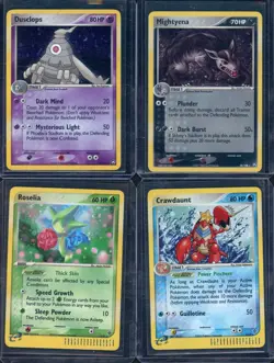 Lot of (4) Pokemon TCG Crawdaunt EX Dragon Rare w/ Holo Rare EX Power Keepers - Image 1