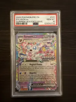 PSA 10 Sylveon ex #041 Pokemon Prismatic Evolution Stamp Surprise Box Exclusive - Image 1
