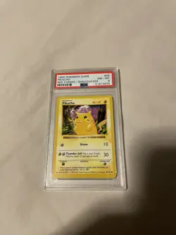 1999 Pokemon Game Pikachu Red Cheeks - Shadowless - PSA 8 - MN-MT #58 - Image 1