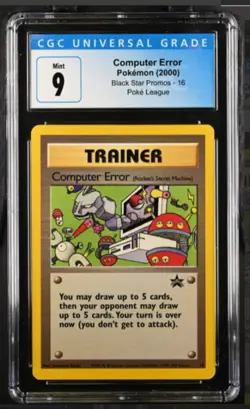 Computer Error 2000 Pokemon Black Star Promo #16 Graded CGC 9 MINT!! - Image 1
