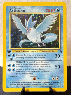 Pokemon TCG: 1999 Fossil 1st Edition Articuno 2/62 Holo Rare NM - Image 1