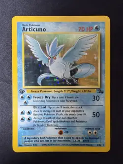 Pokemon TCG: 1999 Fossil 1st Edition Articuno 2/62 Holo Rare NM - Image 5