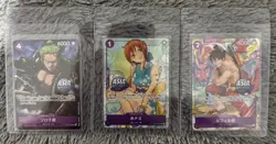 One Piece TCG - Asia Stamp Promo Cards - Nami, Luffy , Zoro (Treasure Chest V1) - Image 1