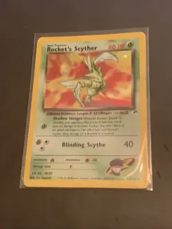 Pokemon Rocket’s Scyther Gym Heroes Holo Card 13/132 MP Condition - Image 2