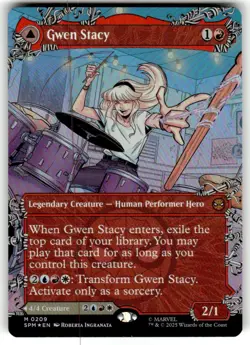 Gwen Stacy () (Borderless) M Marvel's Spider-Man 209 NM Foil - Image 1