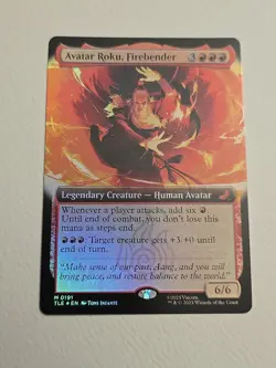 Avatar Roku, Firebender Borderless Foil Avatar The Last Airbender Eternal🔥 - Image 1