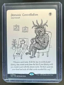 2025 Magic MTG Secret Lair Encyclopedia Demonic Consultation #0004 - Image 1