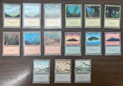 ***15x FBB Japanese Basic Land Lot*** MTG 4th Edition Magic Kid Icarus - Image 1