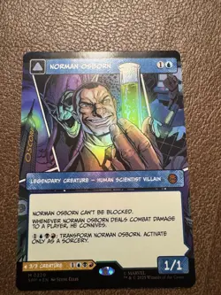 MTG Norman Osborn Green Goblin BORDERLESS NM/M MTG Spiderman Magic Card 0220 - Image 1