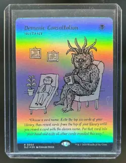 2025 Magic MTG Secret Lair Encyclopedia Demonic Consultation Foil #0004 - Image 1