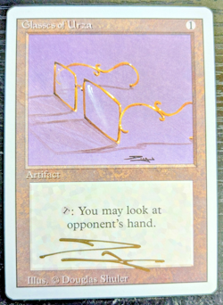 MTG REVISED 1994 Glasses of Urza SIGNED IN GOLD BY DOUGLAS SHULER - Image 1
