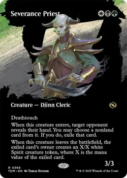 Severance Priest Borderless 0369 MTG Tarkir: Dragonstorm Rare NP - Image 1