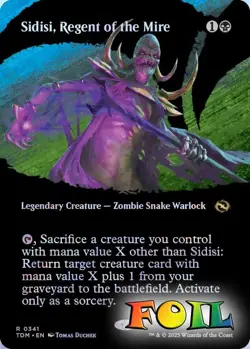 Sidisi Regent of the Mire Borderless 0341 MTG Tarkir: Dragonstorm Rare NP Foil - Image 1