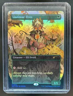 2025 Magic MTG Secret Lair Encyclopedia Llanowar Elves Foil #0012 - Image 1