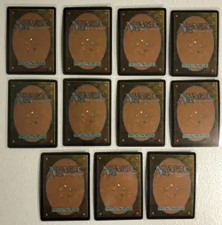 MTG Old School Lot of 11 Foil Basic Lands HP/MP/LP/NM Variety Invasion Scars - Image 2