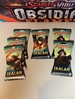 BRAND NEW 6 Sealed Sleeved Booster Packs MTG Magic the Gathering - Ixalan - 2017 - Image 1