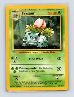 Pokemon TCG Ivysaur 030/102 Base Set Normal MP - Image 1