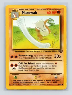 Pokemon TCG Marowak 39/64 Jungle Unlimited HP - Image 1