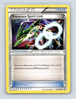Pokemon TCG Rayquaza Spirit Link 87/108 XY - Roaring Skies Normal HP - Image 1