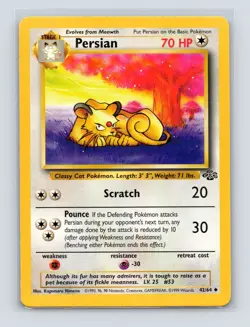 Pokemon TCG Persian 42/64 Jungle Unlimited LP - Image 1