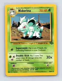 Pokemon TCG Nidorina 40/64 Jungle Unlimited MP - Image 1