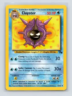Pokemon TCG Cloyster 32/62 Fossil Unlimited LP - Image 1