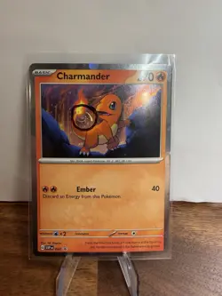 1x??HD SWIRL Charmander 047 BLACK STAR PROMO 151 Pokemon - Image 1