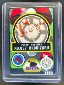 1997 Pokemon Pocket Monsters Sealdass Sticker Japanese Primeape #057 - Image 1