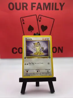 Meowth 56/64 Jungle WOTC 1st Edition Pokemon TCG Regular Common 1999 MP - Image 1