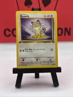Meowth 56/64 Jungle WOTC 1st Edition Pokemon TCG Regular Common 1999 MP - Image 2
