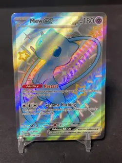 Pokemon TCG Mew EX 216/091 Paldean Fates Full Art Shiny Ultra Rare NM Condition - Image 1
