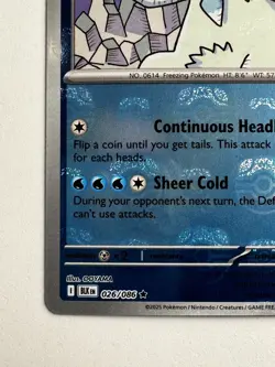 Beartic Master Ball Pattern 026/086 - Pokemon TCG SV Black Bolt Holo Rare NM Eng - Image 2