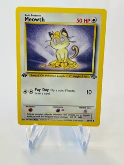 MEOWTH 1999 Pokemon Jungle Set 1st EDITION Common POKEMON 56/64 - Image 1