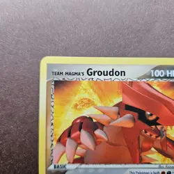 Team Magma's Groudon 9/95 Pokemon Team Magma vs Team Aqua Regular Rare Card - LP - Image 2