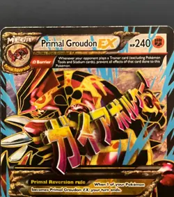 PRIMAL GROUDON EX FULL ART HOLO 151/160 LP PRIMAL CLASH OMEGA POKEMON CARD READ - Image 2