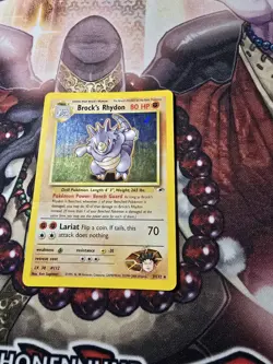Pokemon TCG Brock’s Rhydon Gym Heroes Set 2/132 Holo Unlimited - MP - Image 2