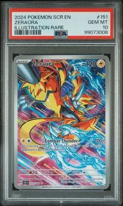 Pokemon Zeraora Stellar Crown Illustration Rare #151 PSA 10 Gem Mint - Image 1