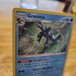 Greninja Holo Rare Card Detective Pikachu 9/18 Pokemon TCG - Image 2