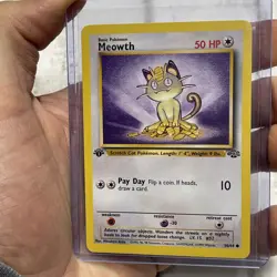 Meowth 56/64 1st Edition Jungle Vintage Pokemon Card WOTC NM/MT Vtg Pokemon TCG - Image 2