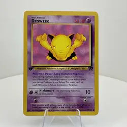 Drowzee 54/82 Team Rocket 1st Edition 1999 Vintage WOTC Pokemon Card - Image 1