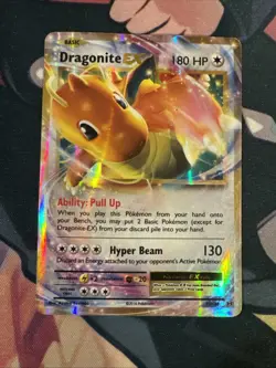 Pokemon XY Evolutions Dragonite EX Rare 72/108 Holo Card 2016 - DMG - Image 1