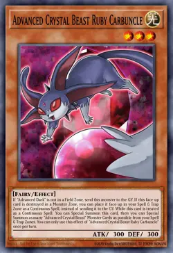 Advanced Crystal Beast Ruby Carbuncle - BLCR-EN010 Secret Rare | Yu-Gi-Oh! Card - Image 1