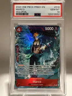 PSA 10 Marco OP02-018 Rare PRB01 One Piece Card The Best ENGLISH - Image 1