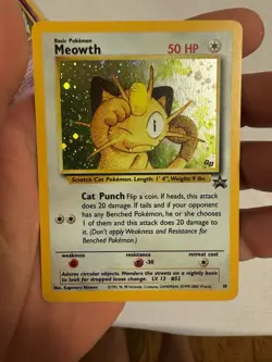 2000 Pokemon Meowth Holo WOTC Black Star Promo #10 - Game Boy Trading Card Game - Image 1