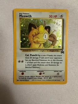 2000 Pokemon Meowth Holo WOTC Black Star Promo #10 - Game Boy Trading Card Game - Image 2