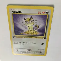Meowth 1st Edition Jungle Set Non-Holo Pokemon Card WOTC -56/64 - Image 3