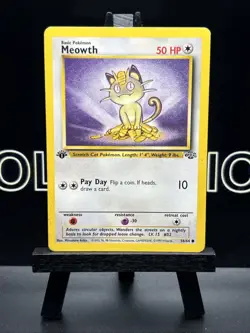 Pokemon Cards: Jungle 1st Edition Common: Meowth 56/64 Regular LP - Image 2