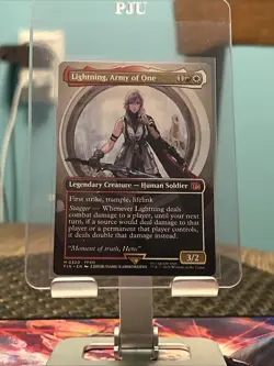 Lightning, Army of One (0320) (Borderless) Final Fantasy Regular (FIN), MTG NM - Image 1